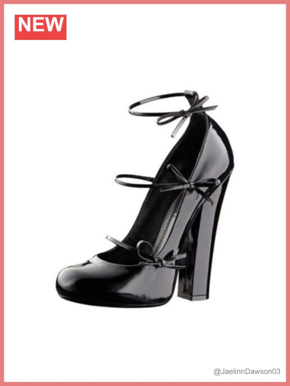 Chunky Heels Pumps Round Toe Bowknot Strap Mary Jane Shoes Extra Large Size